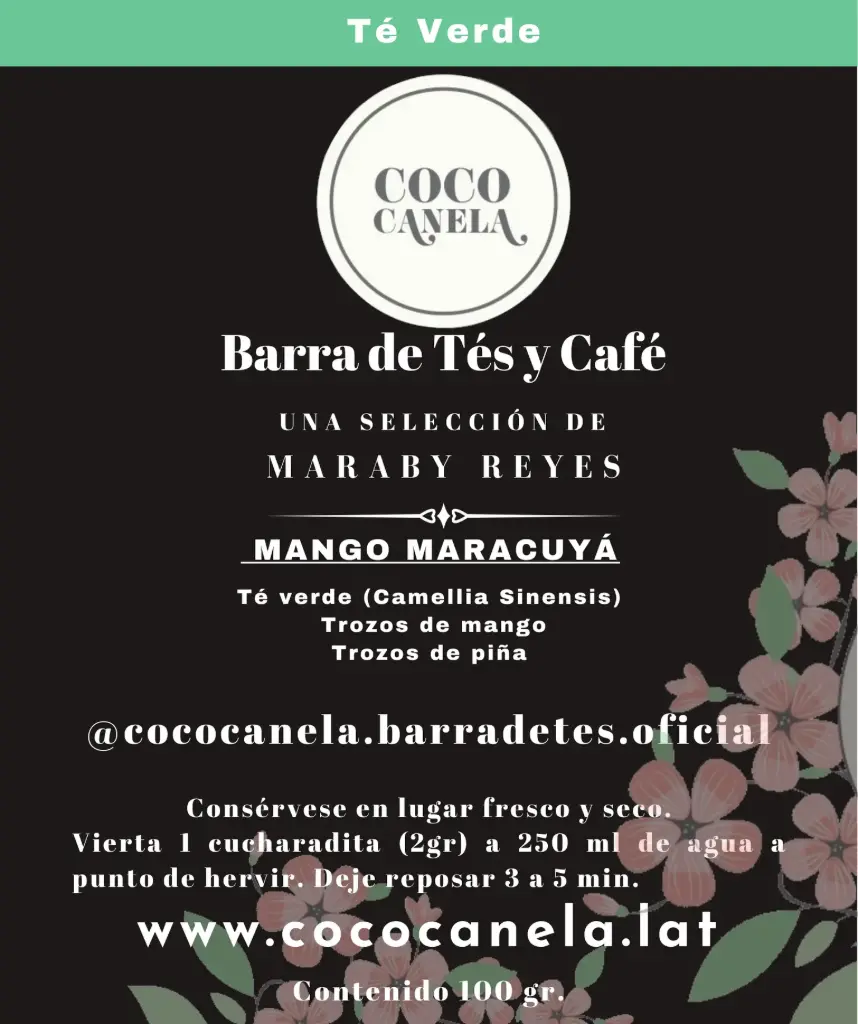 TE VERDE MANGO MARACUYA 100 GR